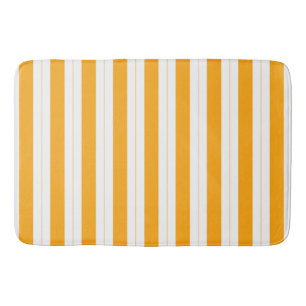 Alfombrilla De Baño Girasol Naranja Amarillo Rayado