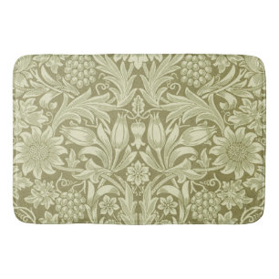 Alfombrilla De Baño Girasol William Morris Vintage Damask Oliva