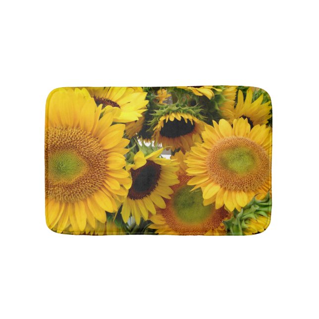 Alfombrilla De Baño Girasoles amarillos frescos del mercado de los (Anverso)