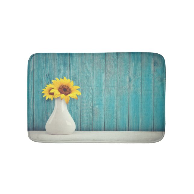 Alfombrilla De Baño Girasoles en un jarrón   (Anverso)