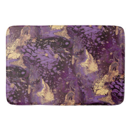 Alfombrilla De Baño giratoria de tinta dorada iris: