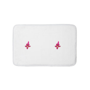 Alfombrilla De Baño Girly Design, Light Gold, Purplish Red