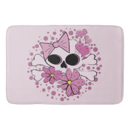 Alfombrilla De Baño Girly Punk Skull