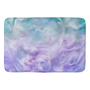 Alfombrilla De Baño Giro de nubes azul y púrpura