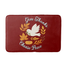 Alfombrilla De Baño 'Give Thanks, Choose Peace' Bath Mat