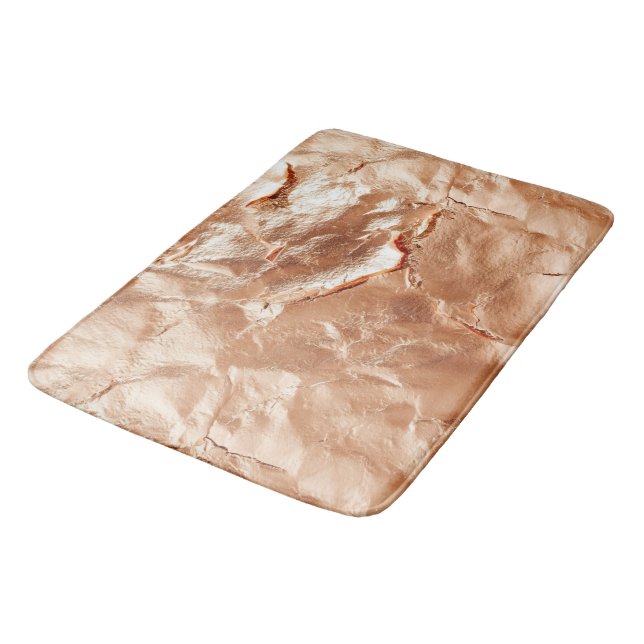 Alfombrilla De Baño Glam de oro Peach Rosa (Angular)