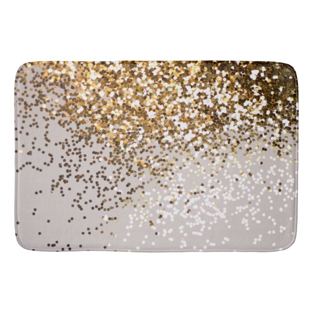 Alfombrilla De Baño Glam Purpurina de oro Glam #3 (Purpurina falso) (Anverso)