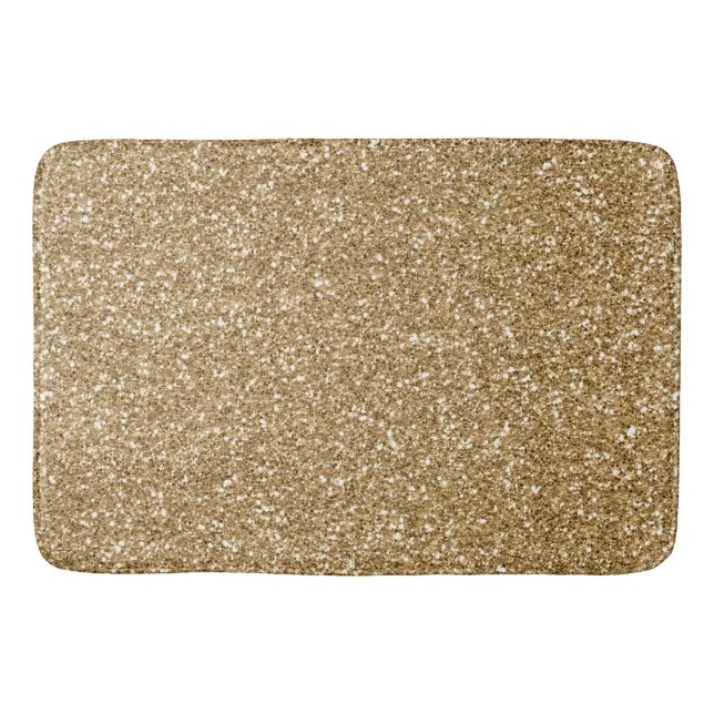 Alfombrilla De Baño Glam Sparkle, Purpurina de Glitz Gold (Anverso)