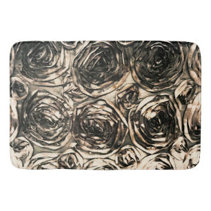 Alfombrilla De Baño Glamour Rosas Bronce Dorado Floral Rústico Glamour
