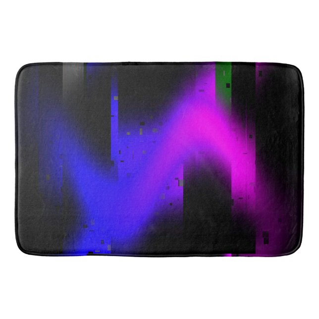 Alfombrilla De Baño Glitch Plasma Black (Anverso)