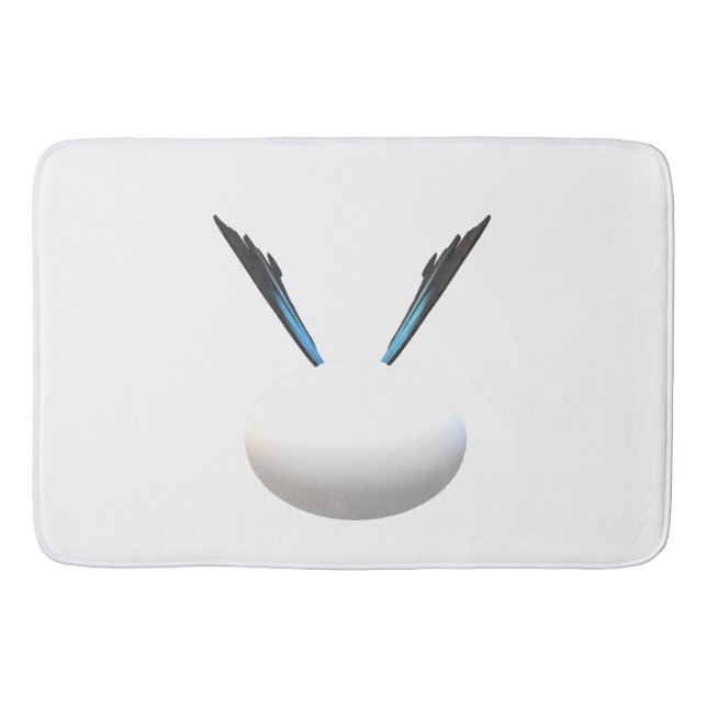 Alfombrilla De Baño Globe blanco menos diseño arte moderno (Anverso)