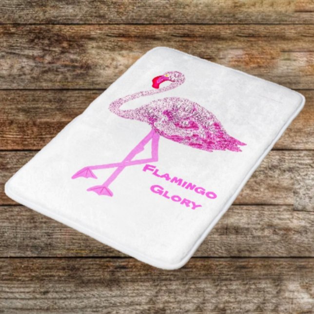 Alfombrilla De Baño Gloria de Flamingo (A fun bath mat for your bathroom!)