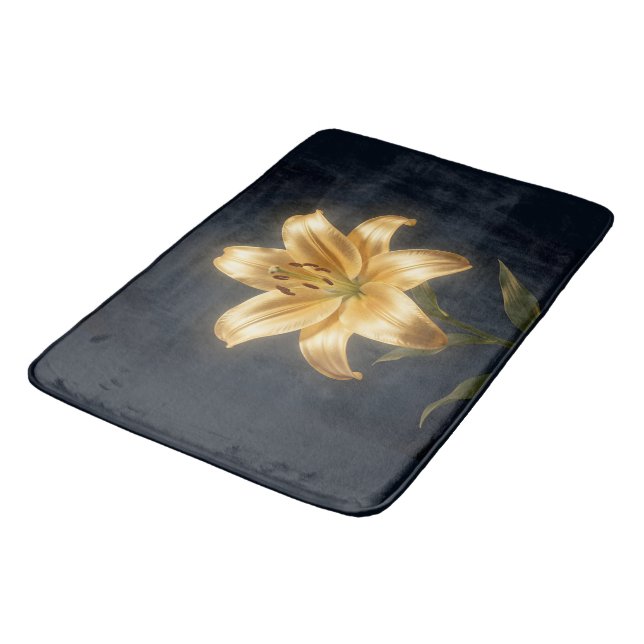 Alfombrilla De Baño Glowing golden lily flower (Angular)