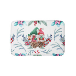 Alfombrilla De Baño Gnomes de Navidades de acuarela cuta