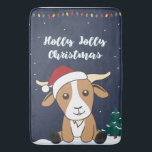 Alfombrilla De Baño Goat Christmas Goats Winter Animals Bath Mat<br><div class="desc">The goat for Christmas with fairy lights. Funny animals with gifts and snow for the holidays. Also funny for Christmas in July. Goats are cute animals and perfect for Christmas.</div>