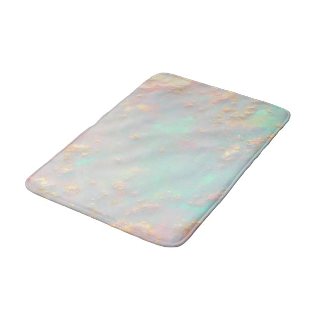 Alfombrilla De Baño Gold Luxury Trendy Blush Pink Soft Mint Collection (Angular)