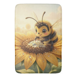 Alfombrilla De Baño Golden Bumblebee in Bloom Dance.9