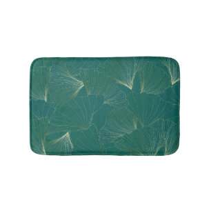 Alfombrilla De Baño Golden Ginkgo deja el Art Deco