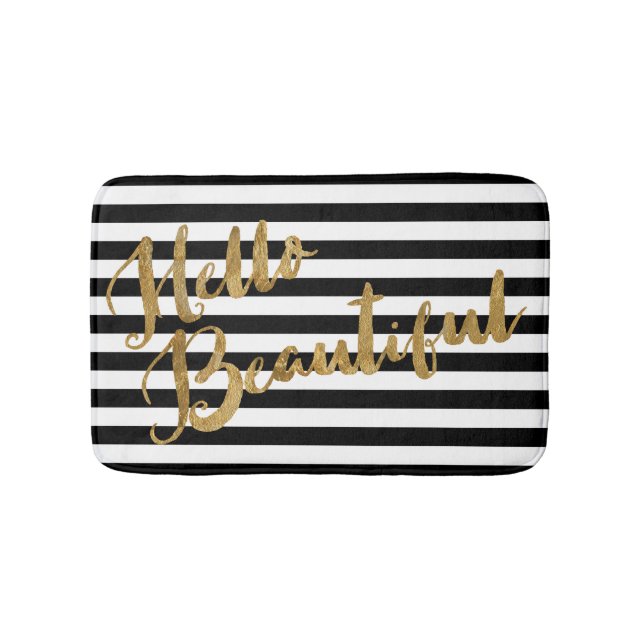 Alfombrilla De Baño Golden Hello Beautiful Stripes (Anverso)