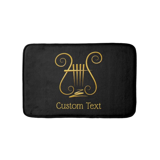 Alfombrilla De Baño Golden Lyre (Anverso)
