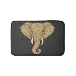 Alfombrilla De Baño Golden Mandala Elephant Graphic Art - Boho Print