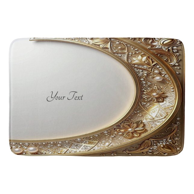 Alfombrilla De Baño Golden Ornate Bath Mat (Anverso)