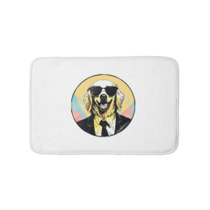Alfombrilla De Baño Golden Retriever Dog Businessman