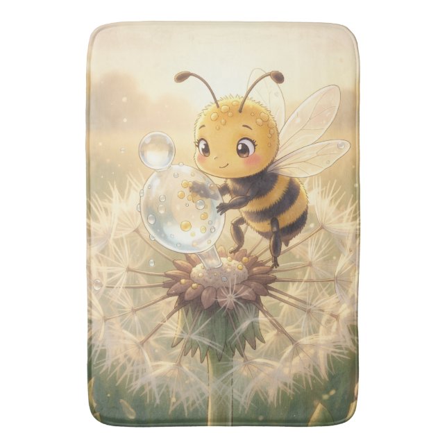 Alfombrilla De Baño Goldene Hummel im Blütentanz.9 (Frente vertical)