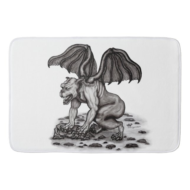 Alfombrilla De Baño Golem Gargoyle (Anverso)