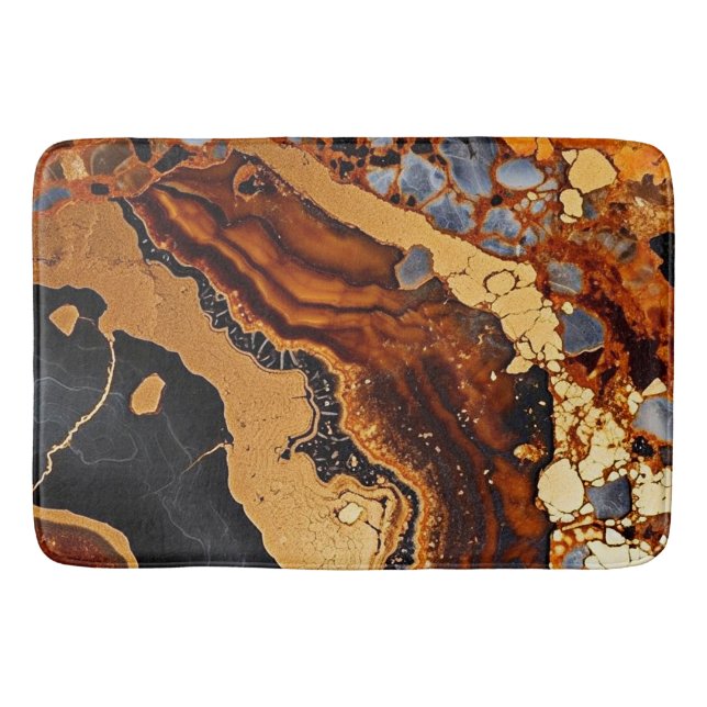 Alfombrilla De Baño Goma de vena dorada (Anverso)