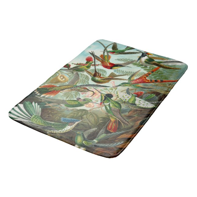 Alfombrilla De Baño Gorgeous Ernst Haeckel Hummingbirds (Angular)