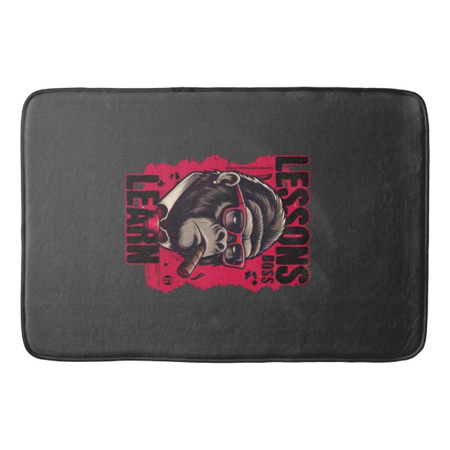Alfombrilla De Baño Gorilla Boss Lessons Learn Bath Mat (Anverso)