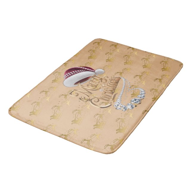 Alfombrilla De Baño Gorrito de Navidad adorable (Angular)