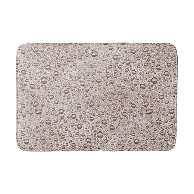 Alfombrilla De Baño Gotas de agua de Sepia (Anverso)
