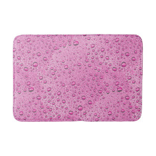 Alfombrilla De Baño Gotas de agua rosada caliente