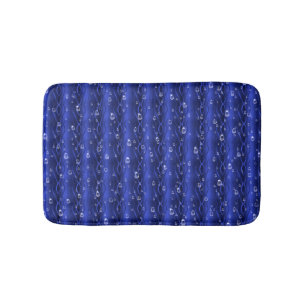 Alfombrilla De Baño Gotas de lluvia azul Metalizado