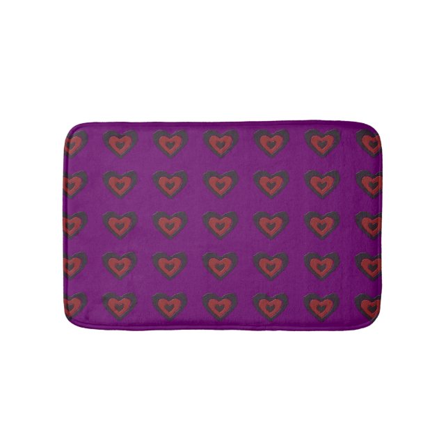 Alfombrilla De Baño Gótica fusión de amor Corazón Mat (Anverso)