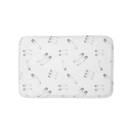 Alfombrilla De Baño Gótico Grunge Pins de seguridad Punk Patterado