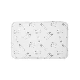 Alfombrilla De Baño Gótico Grunge Pins de seguridad Punk Patterado