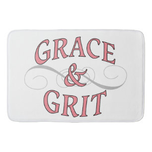 Alfombrilla De Baño Grace y Grit en rosa y gris