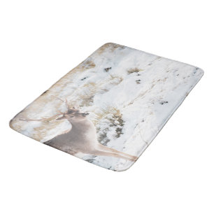 Alfombrilla De Baño Graceful Stag en invierno 1 #animal #arte