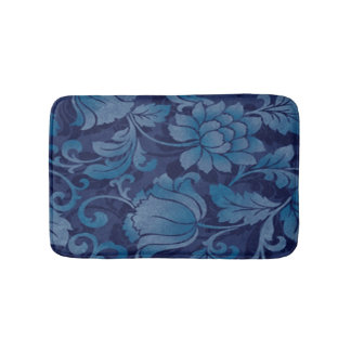 Alfombrilla De Baño Graceites Blue Floral Bath Mat