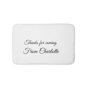 Alfombrilla De Baño gracias por venir agregar nombre mensaje de texto 