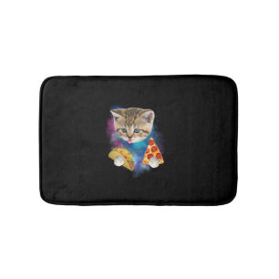 Alfombrilla De Baño Graciosa camiseta de gatos galaxia _ espacio gato