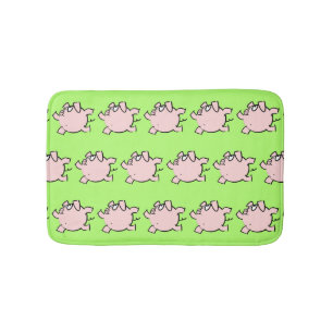 Alfombrilla De Baño Gracioso 6 Personalizado Cerdo Ilustracion Elegir