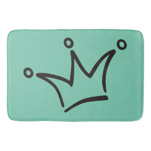 Alfombrilla De Baño Gracioso Crown black + tu trasero. y texto