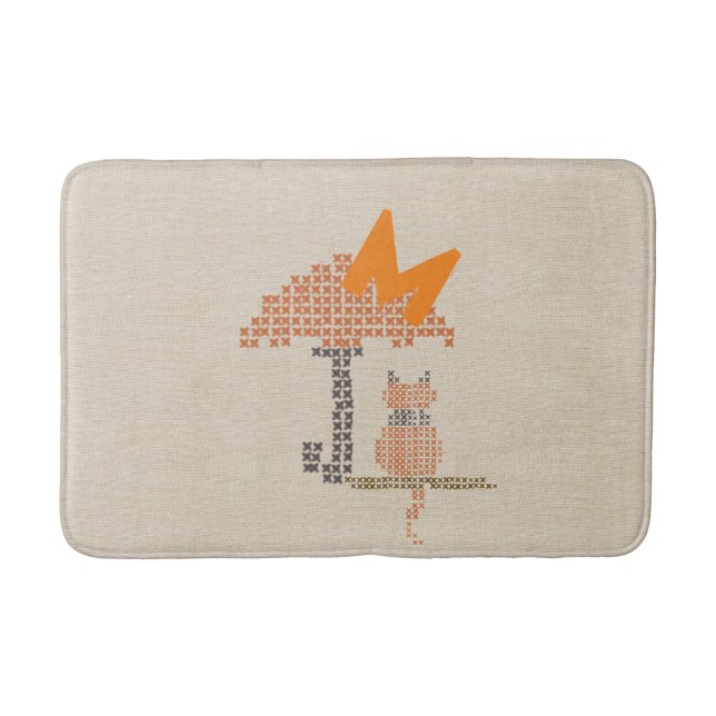 Alfombrilla De Baño Gracioso día lluvioso felino Mat (Anverso)