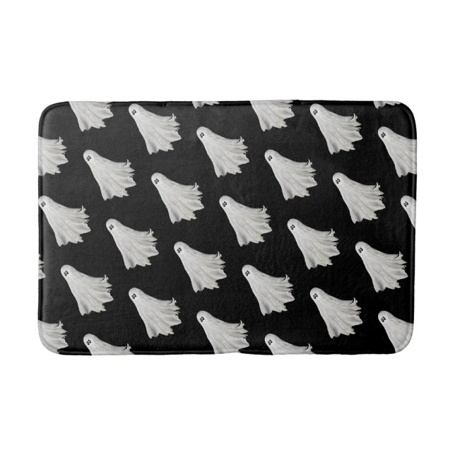 Alfombrilla De Baño Gracioso Fantasma Del Pasado Dibujo De Halloween (Anverso)