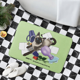 Alfombrilla De Baño Gracioso gato siamés