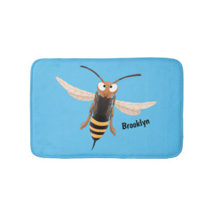 Alfombrilla De Baño Gracioso ilustracion personalizado de avispas de a